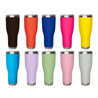 China Country Design 40 Oz Waist Type Car Straw Tumbler With Handle Stainless Steel Mug for sale