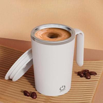 China Stainless Steel Mixing Tumbler 400ml Magnetic Stirring Coffee Mug for Office School for sale