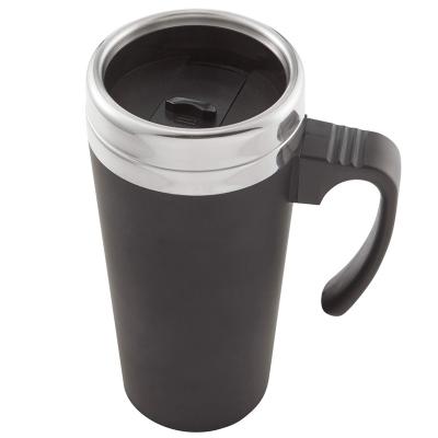 China 16 oz de doble pared de acero inoxidable taza de té con mango para almacenado en el tipo de bebida en venta