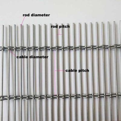 China Decorative Screen Stainless Steel Metal Curtain Wall Wire Mesh for sale