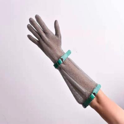 China Stainless Steel Wire Mesh Gloves Cut Level 5 Fire Proof Butcher's Glove for Meat Processing for sale