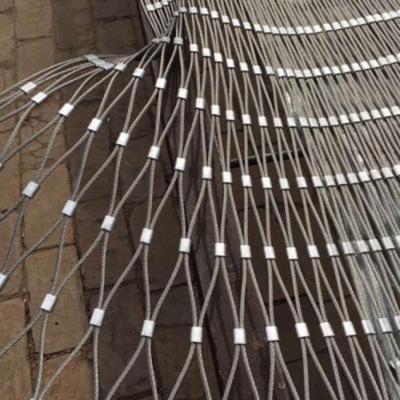 China Plain Weave 304 316L Stainless Steel Zoo Bird Cable Rope Wire Mesh Fence Net For Safety for sale