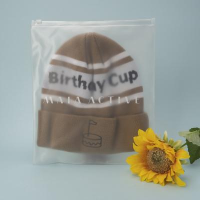 China Custom Logo Printing High Quality BIODEGRADABLE PE Zipper Plastic Frosted Bag For Apparel Packaging for sale