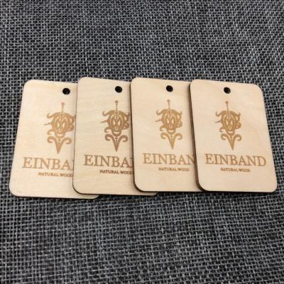 China Sustainable Natural Healthy Material Bamboo Wooden Label Tags For Clothing Nice Name Tags for sale