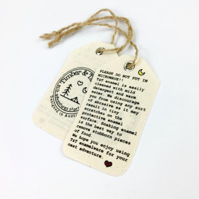 China Sustainable High Quality Custom Made Custom Canvas Hang Tag for sale