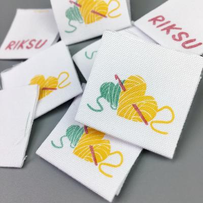 China Cheap Price Sustainable Custom Brand Made Clothing Neck Tags Soft Organic Cotton Labels Clothing Tags for sale