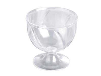 China Clear 160ml Beschikbare Plastic PS Goblet Cup Dessert Container Te koop