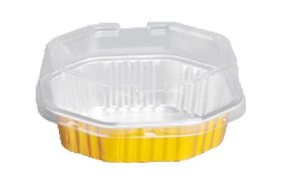 China Unique Octagon Yellow Colored Aluminum Foil Cup Heat Resistance for sale