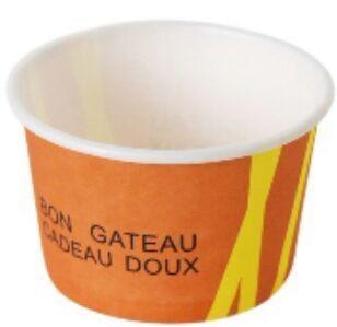 China Customized Logo Printed Disposable Ice Cream Paper Cup For Yogurt / Jelly for sale