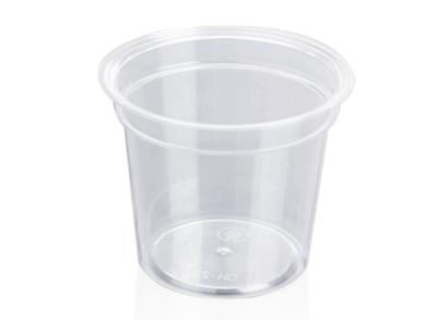 China Biodegradable Yogurt / Jelly Clear 4oz Plastic Mousse Cups In PS / PP Material for sale