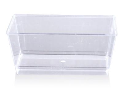 China Transparent Rectangle PS Plastic Mousse Cups For Dessert Shop Cake Takeaway for sale