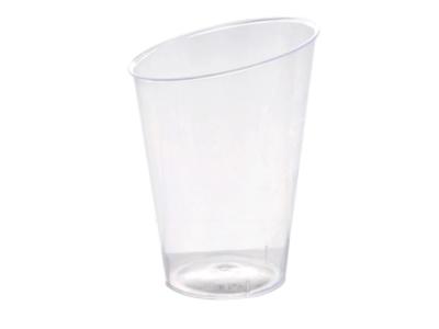 China Oblique  250ml Clear Plastic Ice Cream Cups , Heat And Electricity Insulation for sale