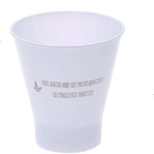 China 5oz 140ml Airline Tube Clear Plastic Ice Cream Cups With Gold Color Printed for sale