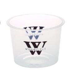 China Coffee Shop Round Plastic Disposable Dessert Cups 100ml 68*48H for sale