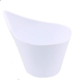 China Oblique Mouth 115ml Transparent Plastic Mousse Cups In PS / PP Material for sale