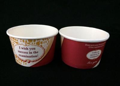 China Disposable Food Grade PE PET Film Ice Cream Paper Cups Containers With Logo Printing for sale