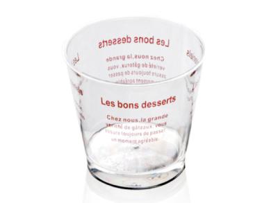 Chine Tasses en plastique dures claires sans BPA de gelée de 6 onces pour les desserts/crème glacée à vendre