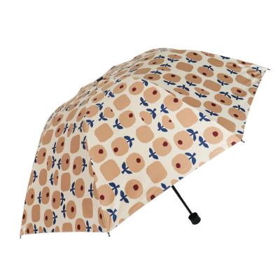 China Minimalist 3 folding manual umbrella three-folding umbrella Open Diameter 96cm manually open umbrella for sale