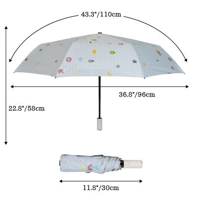 China Cute Auto open and close portable umbrella folding personalized umbrella for sale