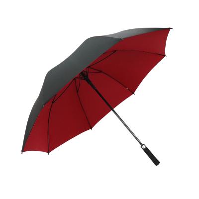 China Waterproof Xinsiman 29 inch promotional red double canopy windproof golf umbrella for sale