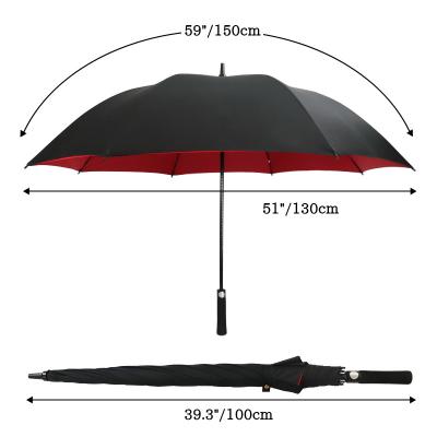 China Waterproof golf umbrellas windproof golf umbrella uv protection extra large oversized golf double umbrella for sale