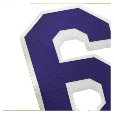 China Waterproof Adhesive Tackle Twill Backing Patches For Jersey Sports Use Hot Melt Tackle Twill Laser Cut Patches for sale