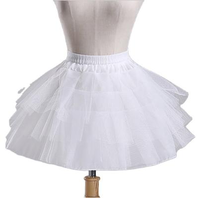 China New 100% Polyester Wedding Dress Yarn Crystal Petticoat No Crinoline Tutu Skirt, Knee Length Petticoat Adults In White Black Color for sale