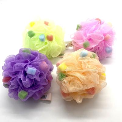 China EXFOLIATE Customized Bath Shower Ball With Sponges PE Mesh Bath Loofah for sale