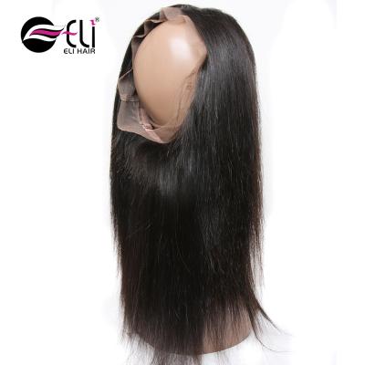 China Silky Straight Wave 360 ​​Lace Frontal Closure With Baby Hair Curly Straight Virgin Brazilian Hair Lace Closure for sale