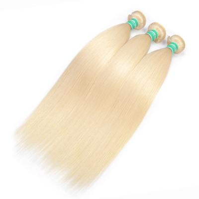 China silky straight wave 613 blonde hair bundles wholesale virgin russian blonde hair extension for sale