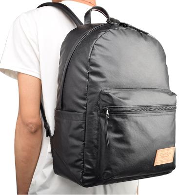 China 2021 fashion anti theft backpack leather bag school camping mochila black backpack for sale