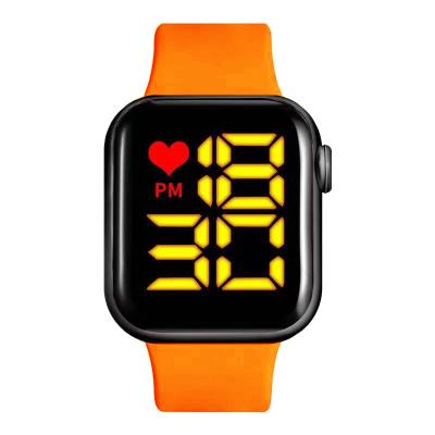 China Day/Date The Latest Fashion Cheap Watch Sports Silicone Band Large Color Screen Yellow LED Light Waterproof Digital Electronic Watch for sale