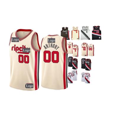 China Wholesale Antibacterial Men's Game Day Basketball Damian Lillard Rip City Blazer Tank Top USA for sale