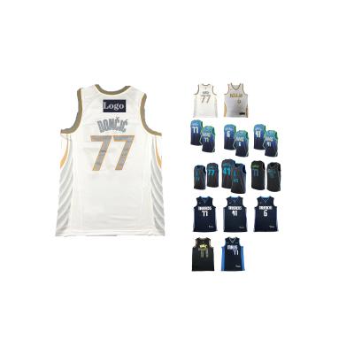 China Antibacterial basketball tank top dropshipping E jeresy package Dallas Maverick Luka Doncic for sale