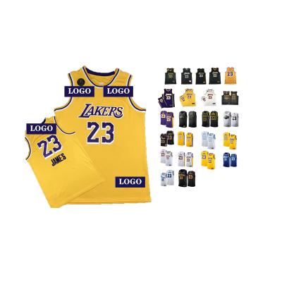 China 2021 Antibacterial Logo Mens KB LA Basketball Player 23 Lebron James Laker Tank Top for sale