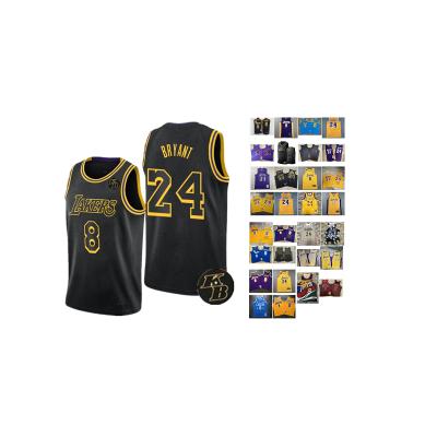 China KB Antibacterial Kobe Bryant 8 24 Number Black Mamba City Laker S Tank Tops for sale