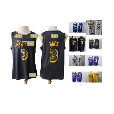 China Los Angeles Player No. 23 Anthony Davis Black Laker City Mamba Antibacterial Tank Top for sale