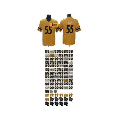 China Yellow 48 Dupree 55 Bush 75 Greene Pittsburgh Steeler Throwback Jersey Mens Breathable Football Wear for sale