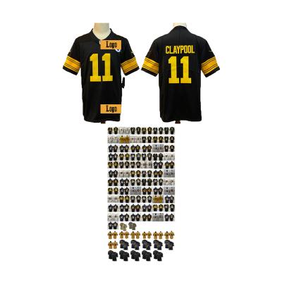 China USA Soccer 07 Ben roethlisberger 11 Claypool Color Rush Pittsburgh Steeler Breathable Home Game Jersey for sale