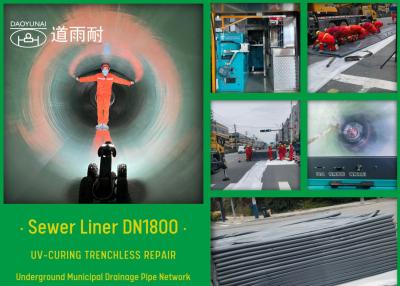 China Plastic Flexible Tube Liner For UV 2-4 Hours Curing Time No Dig Repair Sewer à venda