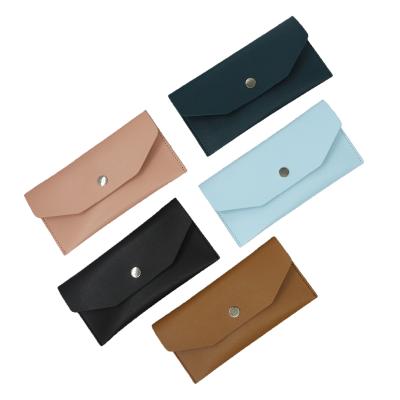 China Schools & Custom Offices Snap Leather Business Pencil Pouch Portable Pen Sleeve Protective Pencil Case for sale