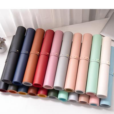 China 2021 Multi Color Large Stocked Double Sided Leather Desk Pad Protector Laptop Leather Desk Mat for sale