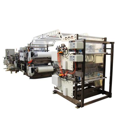 China food & Full Automatic Beverage Plant Self Stand Non Woven 2 Lines Bottom Bag In Box Pouch Making Machine for sale