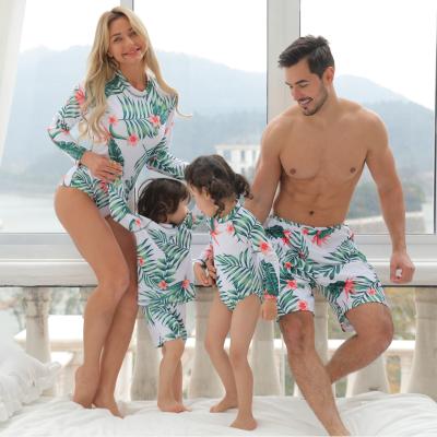 China Floral Mommy and Me Family Breathable Swimwear Beach Outfit Family Matching Family Swimwear Mom Son Swimwear Father Daughter Swimsuit Mother for sale