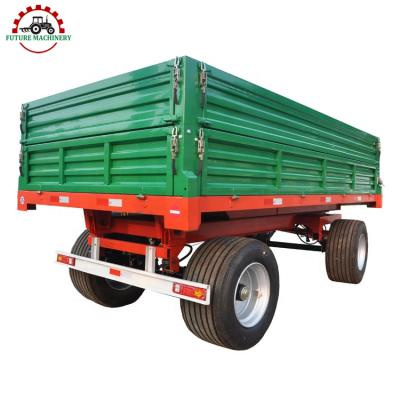 China Side Tipping Farm Tools 7CXS-10 Double Axle 4 Ton Wheel Side Tipping Tractor Tipping Trailer Farm Trailer Tractor Trailer Parts for sale