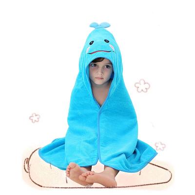 China Soft and Comfortable Children's Cotton Bath Towel Design Infant Hooded Cloak Baby Sustainable Animal Bathrobe for sale