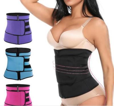 China Breathable exercise cusomize double 6xl compression unisex woman sports seamless zipper bulk belt corset waist trainer for sale