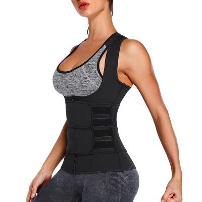 China Breathable Unisex Plus Size Sauna Zipper Sweat Neoprene Latex Body Shapers Corset Waist Trainer Vest for sale