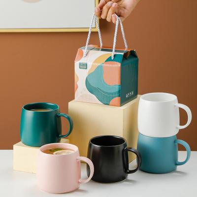 China Matte Ceramic Coffee Cup Promotional Gift Wholesale Tableware Ins Style Mug Gift Stored Ceramic Coffee Mug for sale