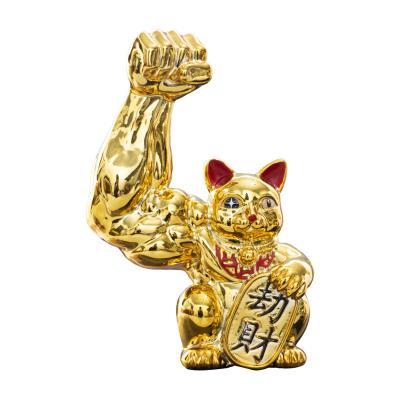 China Japan wholesale new style home decoration items feng shui gift waving Japanese lucky cat resin for sale